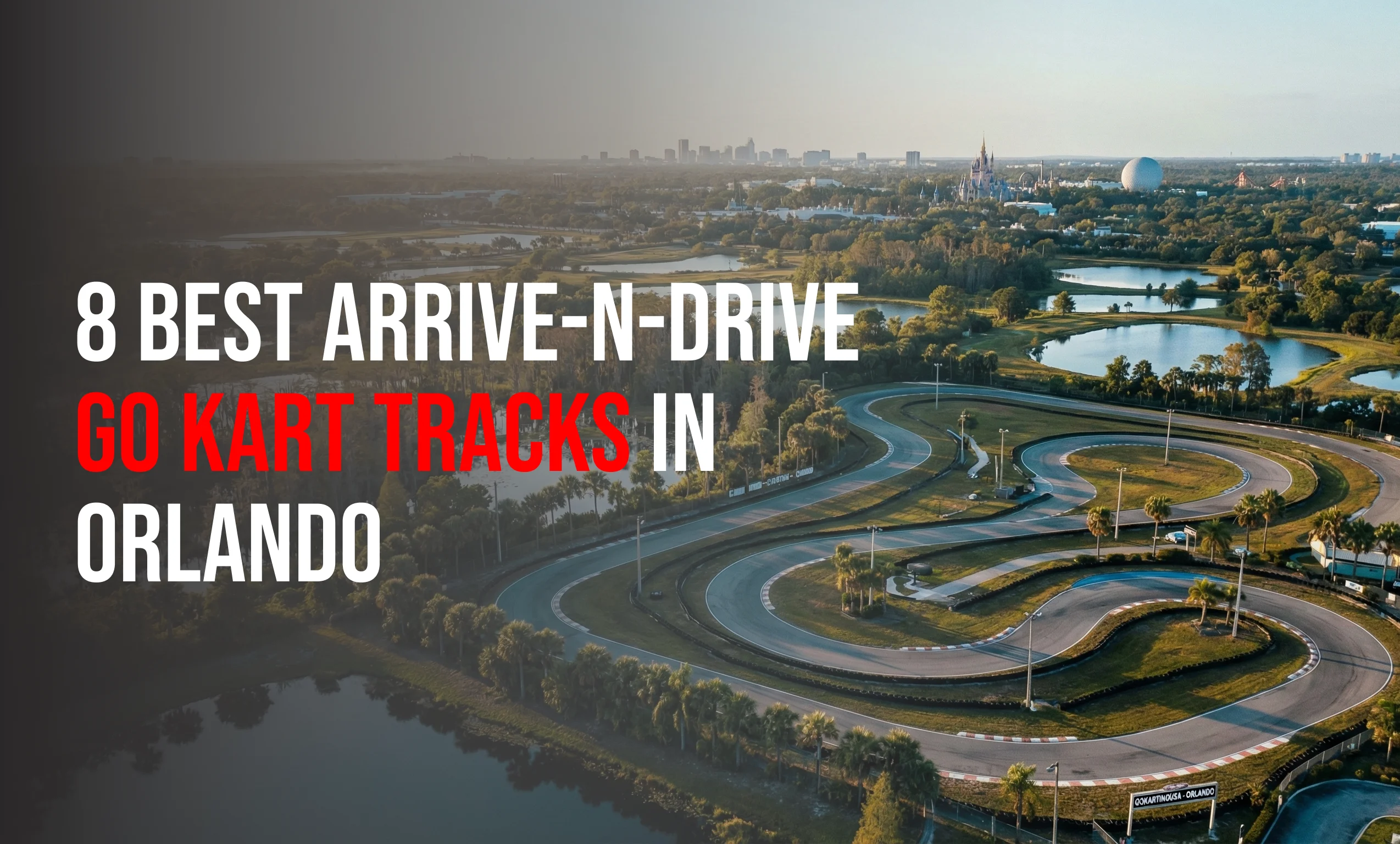 Go-kart racing on a track in Orlando